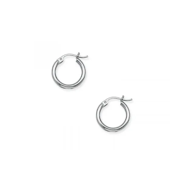 White Gold Hoops [2x15mm] Holtan's Jewelry Winona, MN