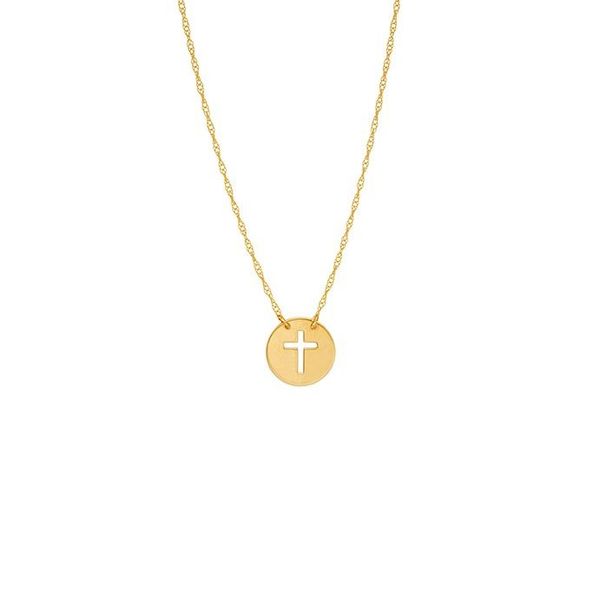 Gold Cross Cut-Out Pendant Holtan's Jewelry Winona, MN