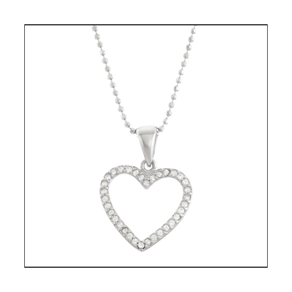 Sterling Silver Open Heart Pendant Holtan's Jewelry Winona, MN