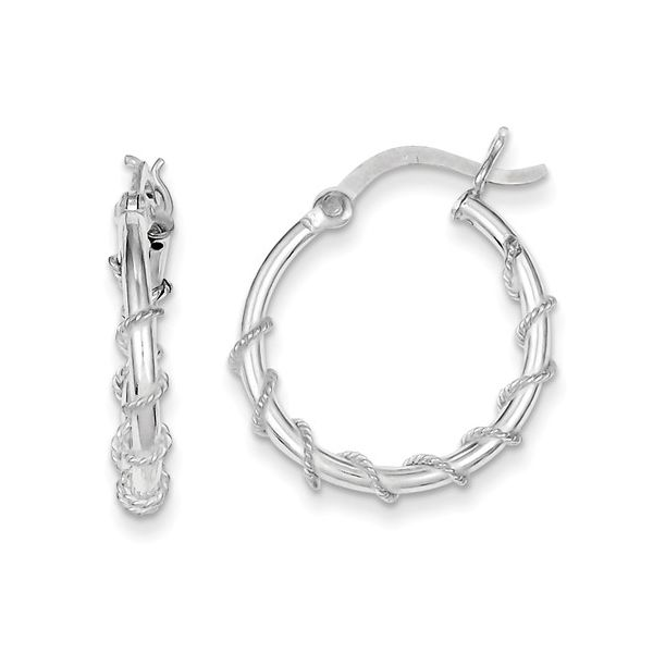 Silver Wrapped Hoop Earrings Holtan's Jewelry Winona, MN