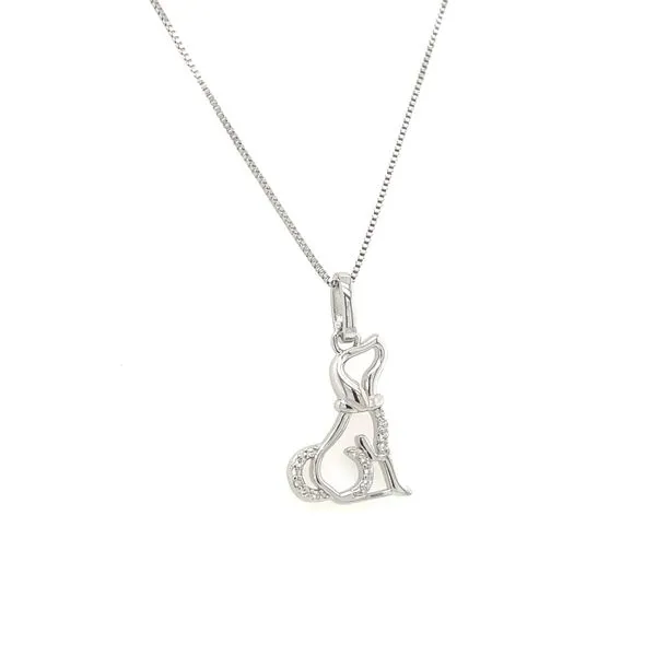 White Topaz Dog Pendant Image 2 House of Silva Wooster, OH
