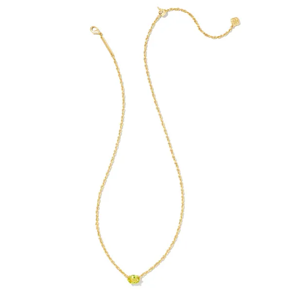 Cailin Gold Pendant Necklace in Green Peridot Crystal by Kendra Scott Image 3 House of Silva Wooster, OH