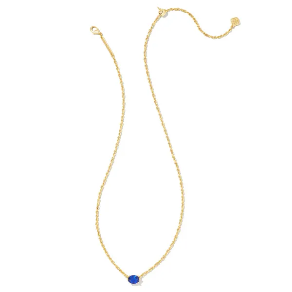 Cailin Gold Pendant Necklace in Blue Crystal by Kendra Scott Image 2 House of Silva Wooster, OH