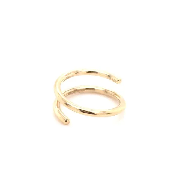 Yellow 14 Karat Twisted Hoop Earrings James Martin Jewelers Dubuque, IA