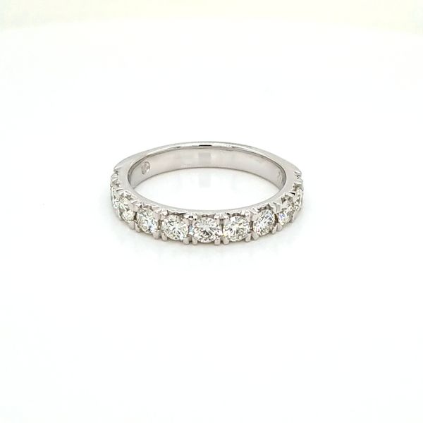 14K White Gold French Cut Pave Diamond Band Jaymark Jewelers Cold Spring, NY