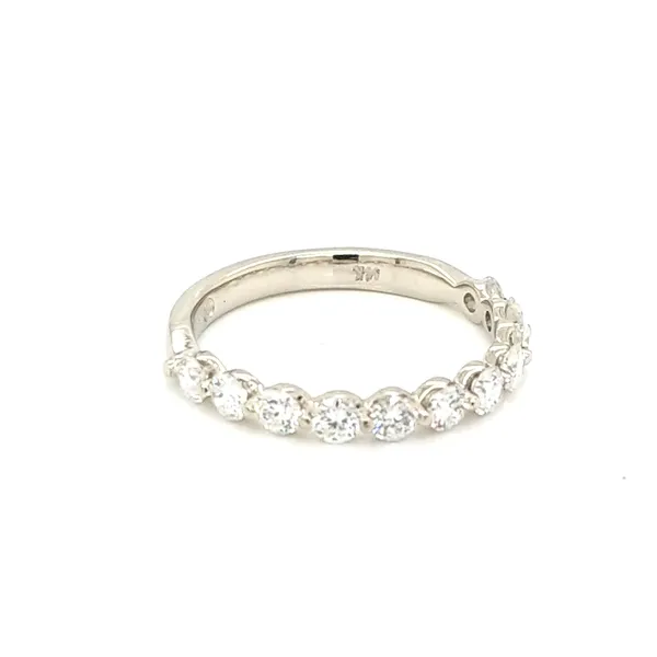 14K White Gold Shared Prong Diamond Band Image 2 Jaymark Jewelers Cold Spring, NY
