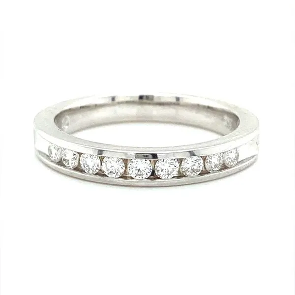 14K White Gold 9-Stone Channel Set Band, 0.33cttw Jaymark Jewelers Cold Spring, NY