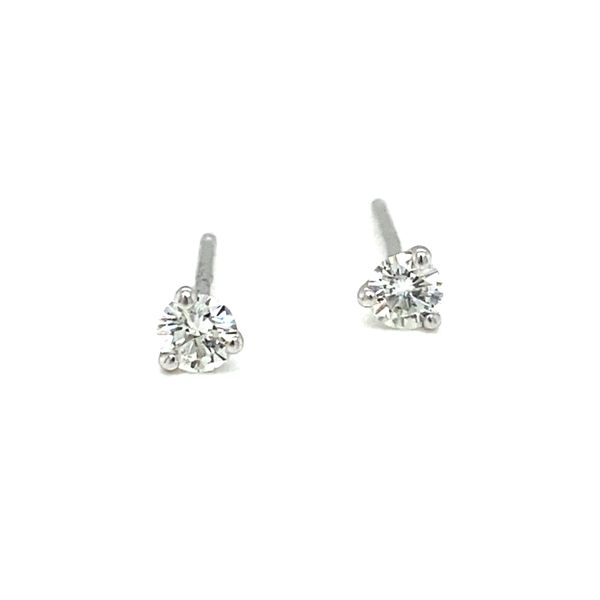 14K White Gold Diamond Martini Stud Earrings, .15cttw Jaymark Jewelers Cold Spring, NY