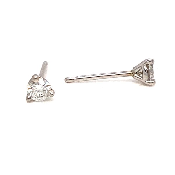 14K White Gold Diamond Martini Stud Earrings, .25cttw Image 3 Jaymark Jewelers Cold Spring, NY