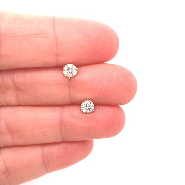 14K White Gold Diamond Martini Stud Earrings, .60cttw Image 2 Jaymark Jewelers Cold Spring, NY