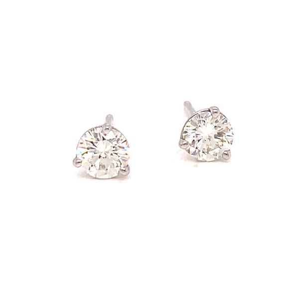 14K White Gold Diamond Martini Stud Earrings, .60cttw Jaymark Jewelers Cold Spring, NY
