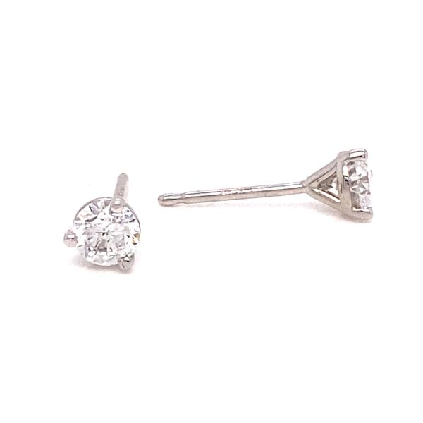 14K White Gold Diamond Martini Stud Earrings, .50cttw Image 3 Jaymark Jewelers Cold Spring, NY