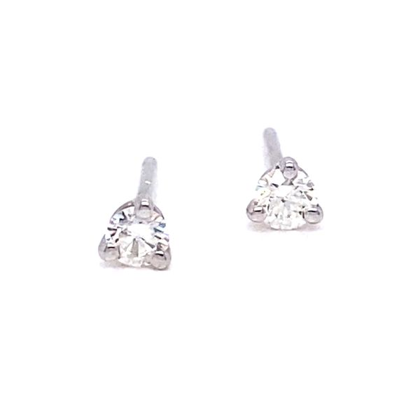 14K White Gold Martini Set Diamond Stud Earrings, .15cttw Jaymark Jewelers Cold Spring, NY