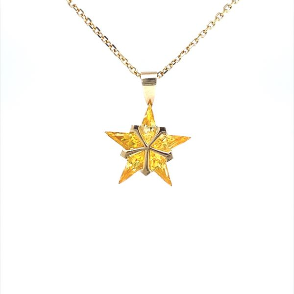 14K Yellow Gold Yellow Sapphire Star Pendant Jaymark Jewelers Cold Spring, NY