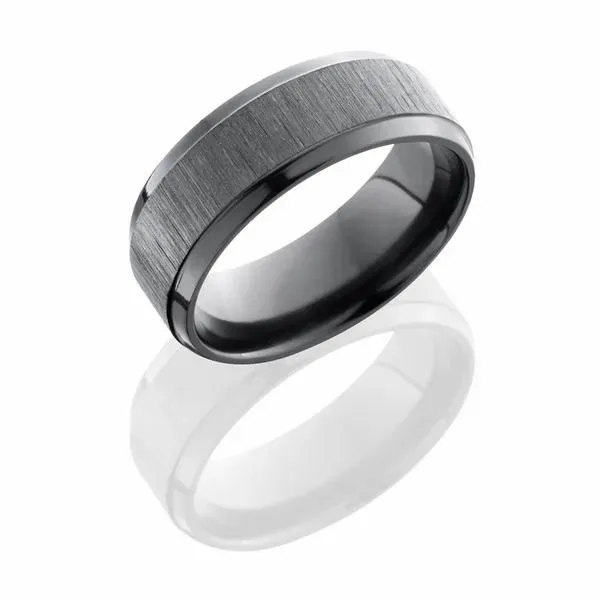 Zirconium 8mm Beveled Wedding Band Jaymark Jewelers Cold Spring, NY