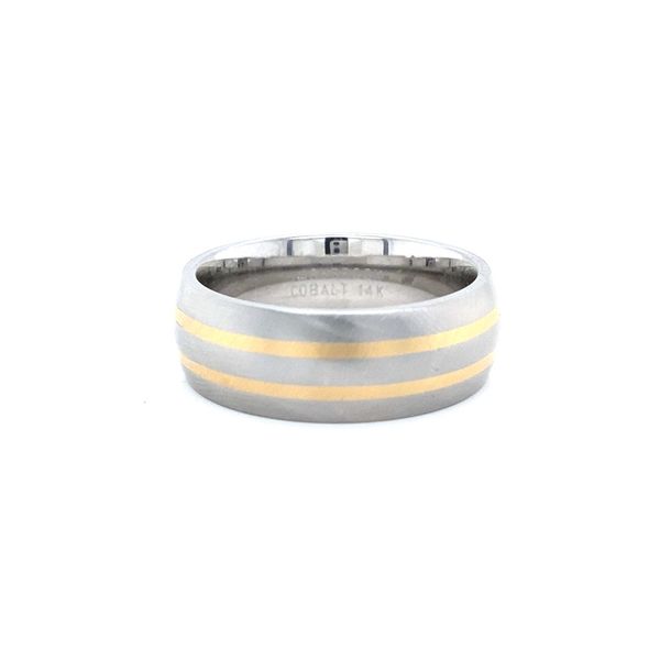 Cobalt Chrome and 14K Yellow Gold 8mm Wedding Band Jaymark Jewelers Cold Spring, NY