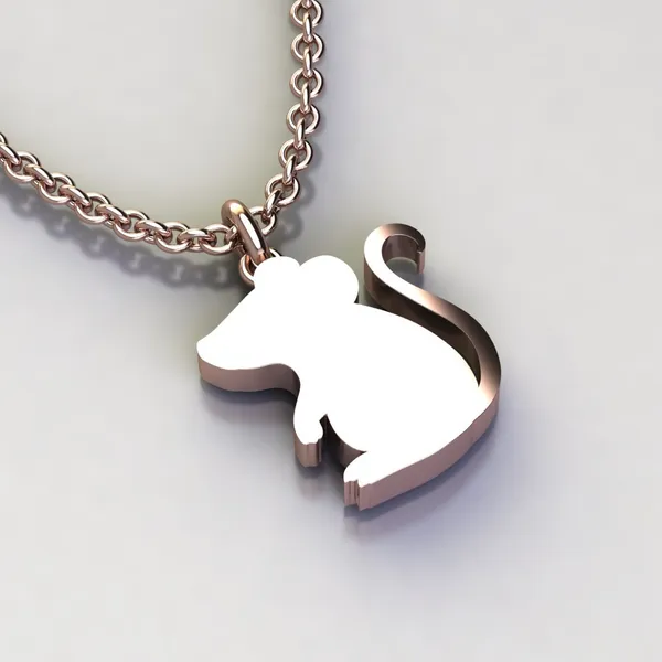 14K Rose Gold Mouse Necklace Jaymark Jewelers Cold Spring, NY