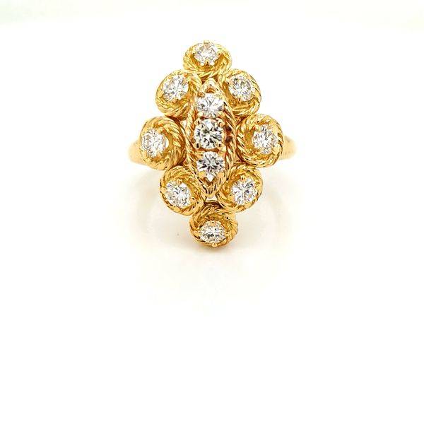 14K Yellow Gold Diamond Cocktail Ring Image 2 Jaymark Jewelers Cold Spring, NY