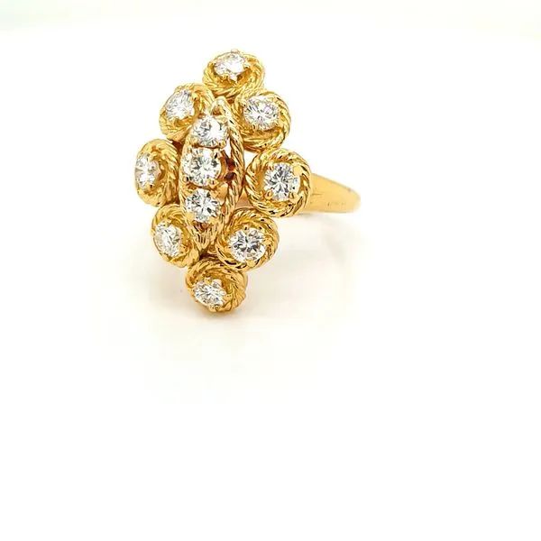 14K Yellow Gold Diamond Cocktail Ring Jaymark Jewelers Cold Spring, NY