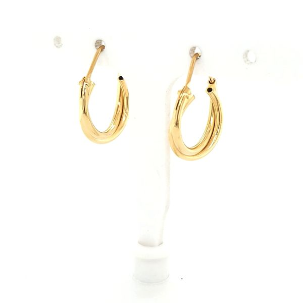 14K Yellow Gold Double Twist Hoop Earrings Jaymark Jewelers Cold Spring, NY