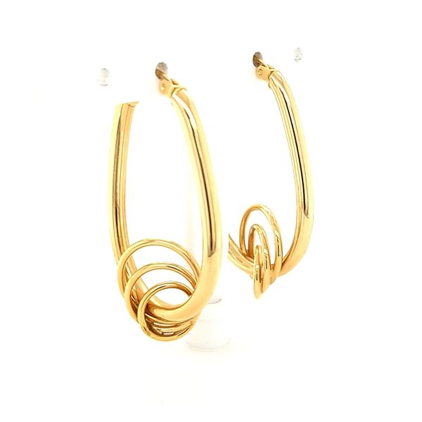 14k yellow gold large oval hoops Jaymark Jewelers Cold Spring, NY