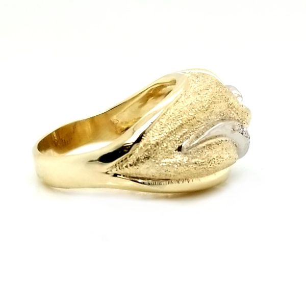 14K Two Tone Diamond Dome Ring Image 2 Jaymark Jewelers Cold Spring, NY
