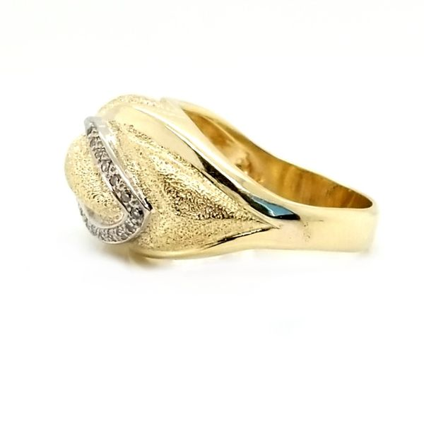 14K Two Tone Diamond Dome Ring Image 3 Jaymark Jewelers Cold Spring, NY