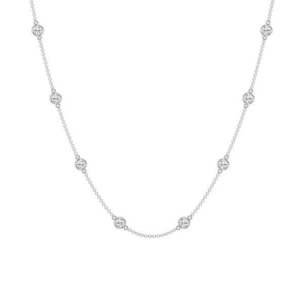 Round 14 Stone Diamond by the Yard Necklace Jeffrey Mann Fine Jewelers, Inc Toledo, OH