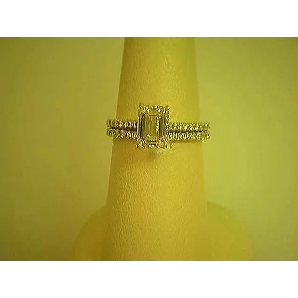 Emerald Cut Diamond Bridal Set in White or Yellow Gold Jeffrey Mann Fine Jewelers, Inc Toledo, OH