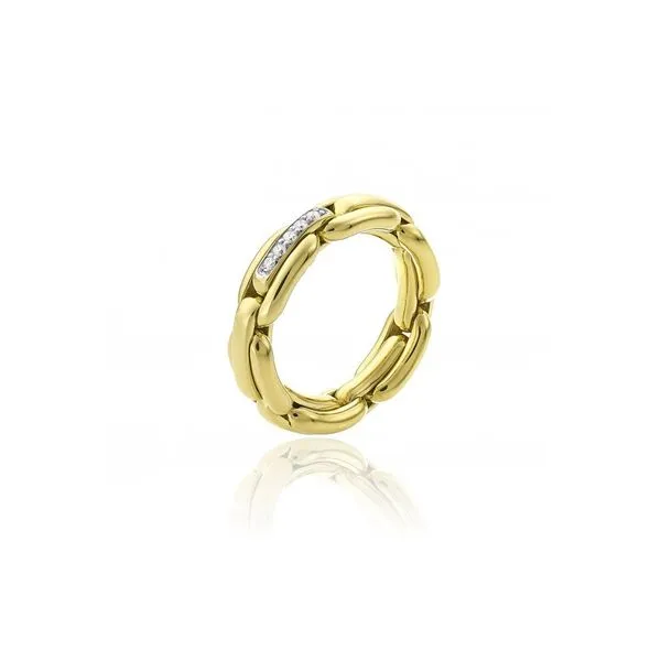 Xtend Yellow Gold Stretch Link Diamond Fashion Ring Jeffrey Mann Fine Jewelers, Inc Toledo, OH