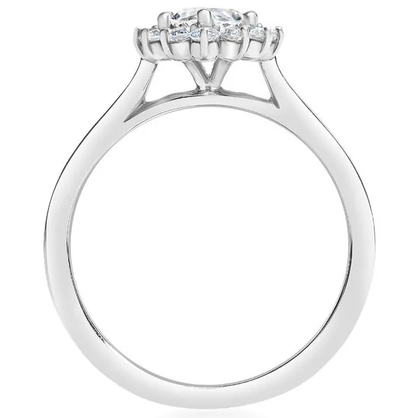 Marquise Halo Diamond Semi Mounting in White Gold Image 3 Jeffrey Mann Fine Jewelers, Inc Toledo, OH
