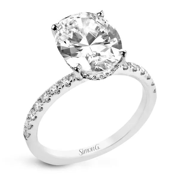 Prong Set Hidden Halo Straight Line Diamond Semi Mount Ring Jeffrey Mann Fine Jewelers, Inc Toledo, OH