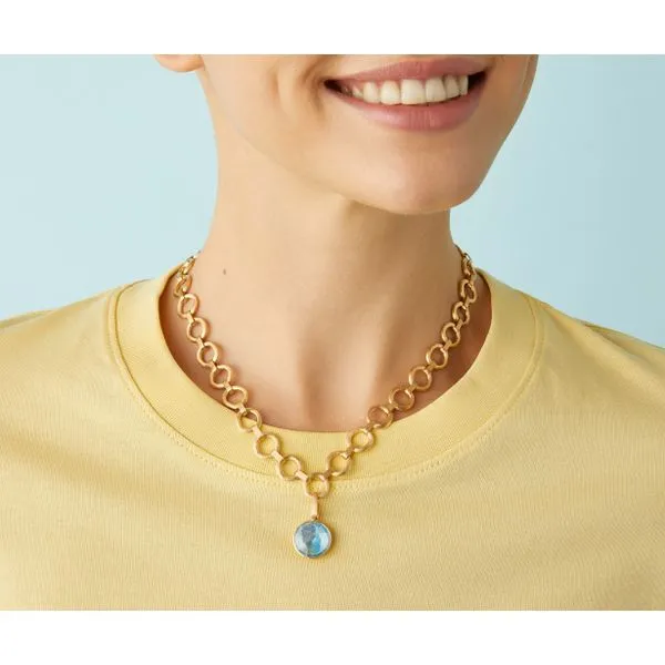 Jaipur Collection Yellow Gold Blue Topaz Charm Image 4 Jeffrey Mann Fine Jewelers, Inc Toledo, OH