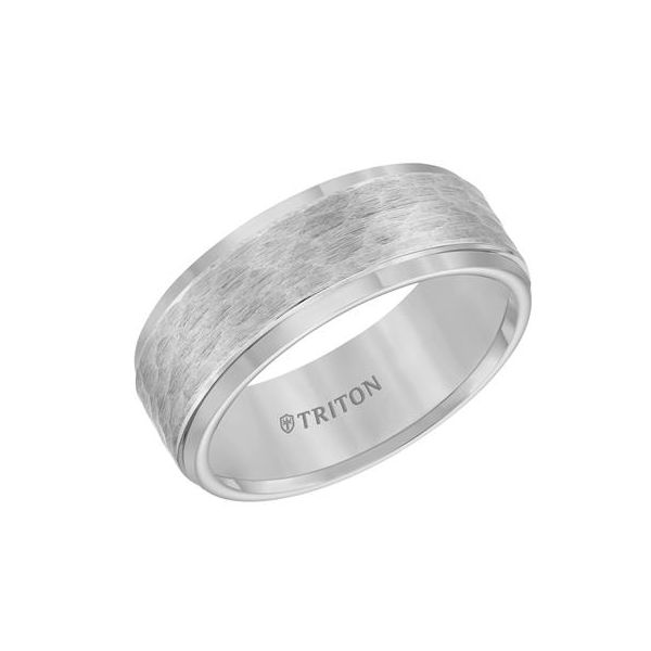 Tungsten Hammered Wedding Band J. Howard Jewelers Bedford, IN