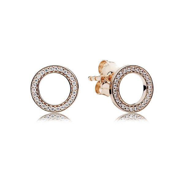 Pandora Circle Stud Earrings J. Howard Jewelers Bedford, IN