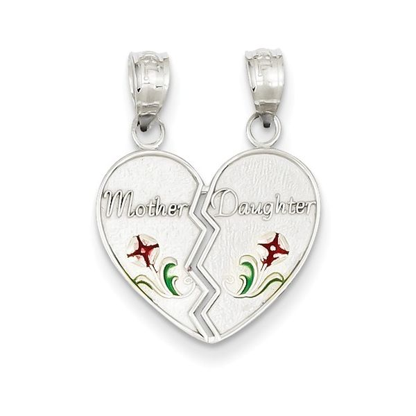 14kt White Gold Mother and Daughter Break Away Charms J. Howard Jewelers Bedford, IN