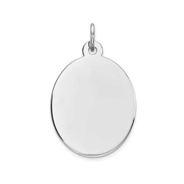 Sterling Silver Engravable Oval Pendant J. Howard Jewelers Bedford, IN