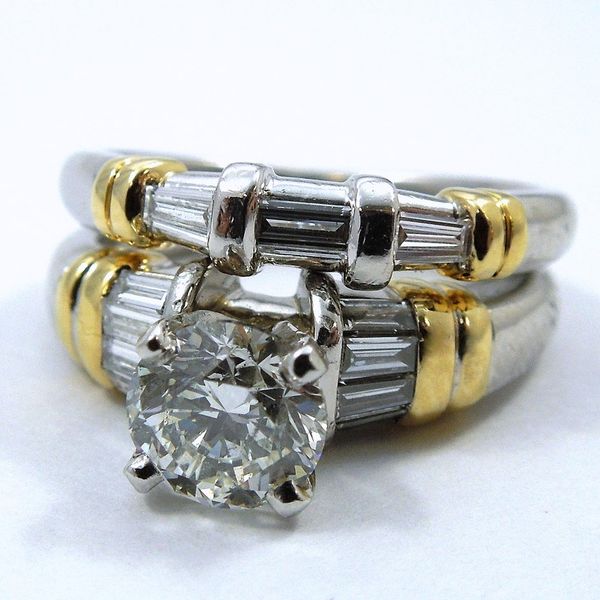 Two Tone Gold Diamond Engagement Ring Joint Venture Jewelry Cary, NC