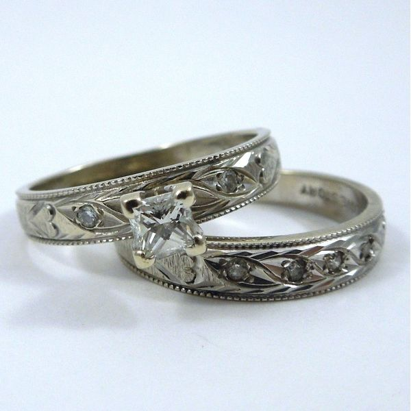 Princess Cut Diamond Engagement Set Joint Venture Jewelry Cary, NC