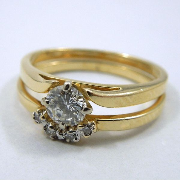 Diamond Engagement Ring & Matching Diamond Wedding Band Joint Venture Jewelry Cary, NC