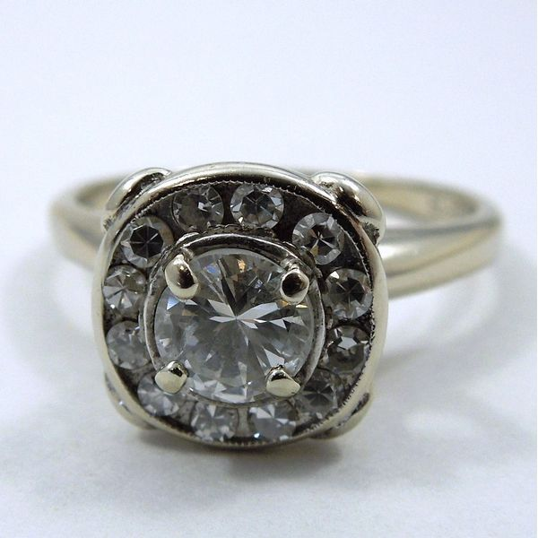 Diamond Halo Style Engagement Ring Joint Venture Jewelry Cary, NC