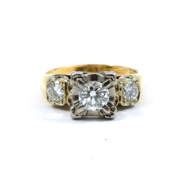 Vintage Three Stone Engagement Ring Joint Venture Jewelry Cary, NC