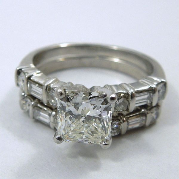 Princess Cut Diamond Engagement Set Joint Venture Jewelry Cary, NC