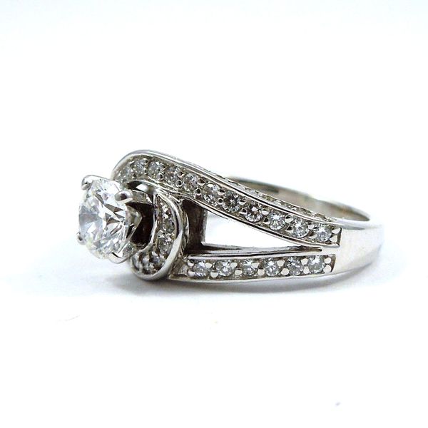 Swirl Design Diamond Engagement Ring Image 2 Joint Venture Jewelry Cary, NC