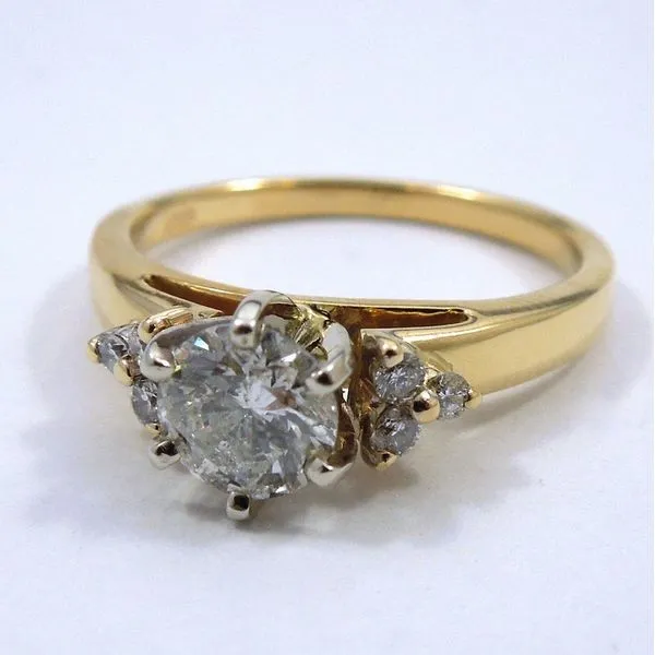 Yellow Gold Diamond Engagement Ring Joint Venture Jewelry Cary, NC