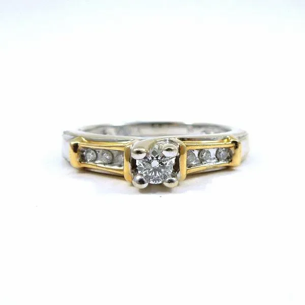 Two Tone Diamond Engagement Ring Joint Venture Jewelry Cary, NC