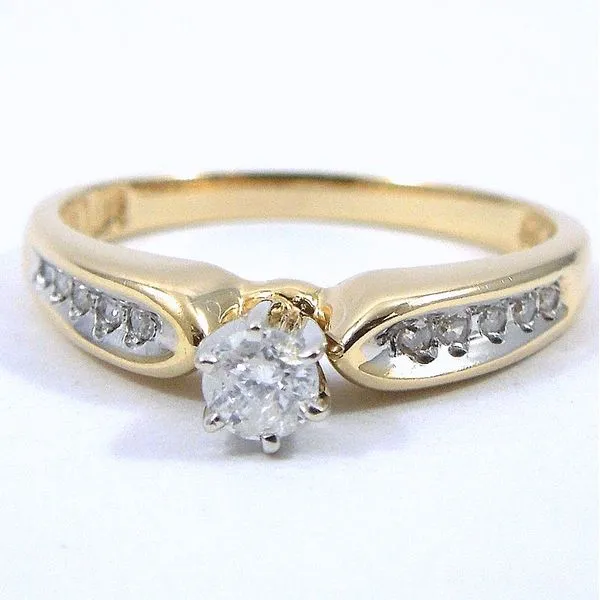 Yellow Gold Diamond Engagement Ring Joint Venture Jewelry Cary, NC