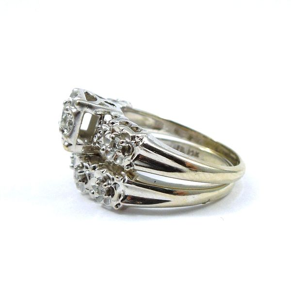 Diamond Engagement Ring & Matching Wedding Band Image 2 Joint Venture Jewelry Cary, NC