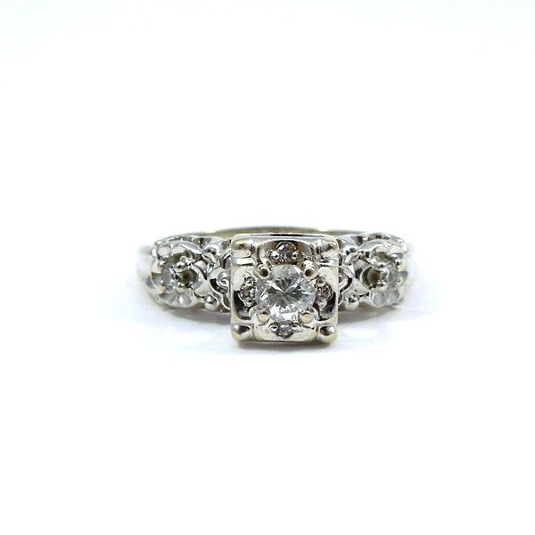 Diamond Engagement Ring & Matching Wedding Band Image 4 Joint Venture Jewelry Cary, NC