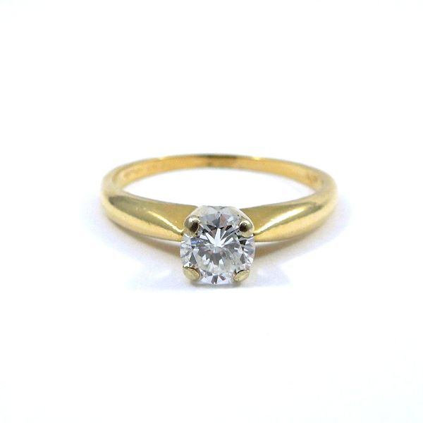 Yellow Gold Solitaire Engagement Set Image 3 Joint Venture Jewelry Cary, NC